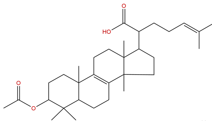 　3α-乙酰氧基羊毛甾-8,24-二烯-21羧酸 CAS:174391-64-1