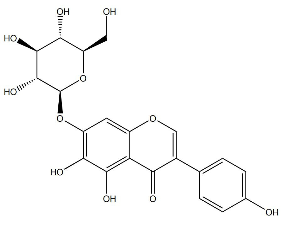 6-羥基染料木素-7-O-β-D-葡萄糖苷 | CAS No.198135-88-5