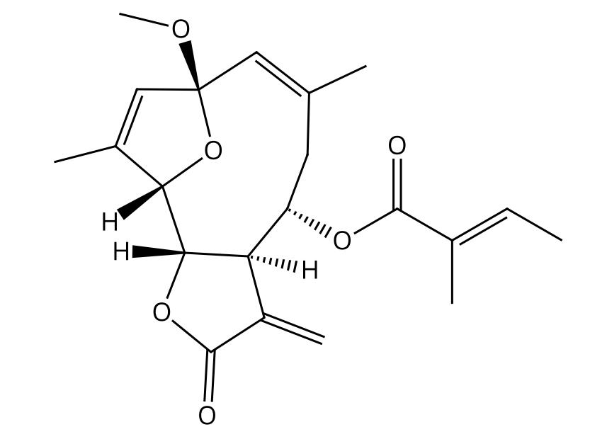 2β-Methoxy-2-deethoxy-8-O-deacylphantomolin-8-O-tiglinate | CAS 102934-36-1